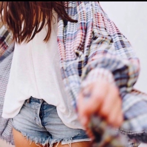 Free People | Come On Over Multicolor Plaid Button Down S - Picture 6 of 15